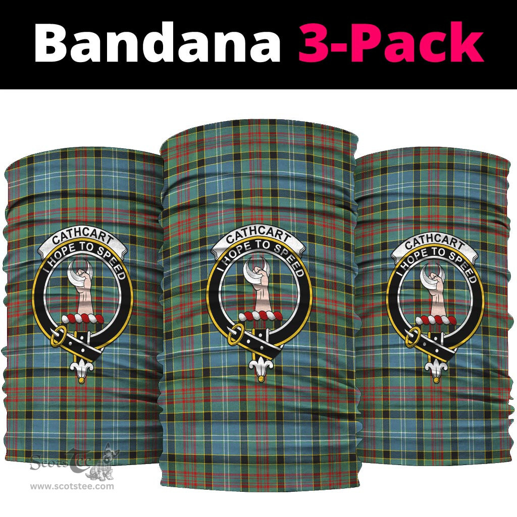 Scottish Cathcart Clan Family Crest Tartan Neck Gaiter, Tartan Bandana, Tartan Headband, Neck Warmer