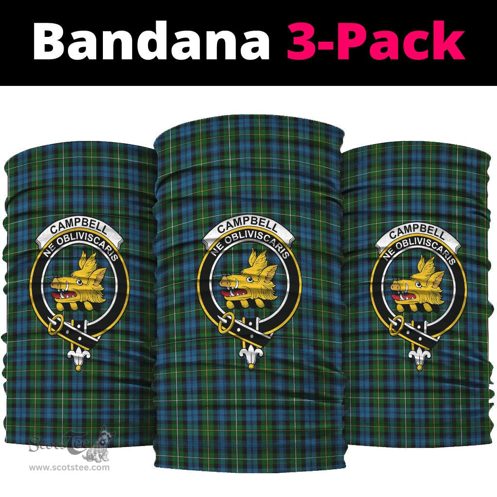 Scottish Campbell of Argyll #02 Clan Family Crest Tartan Neck Gaiter, Tartan Bandana, Tartan Headband, Neck Warmer
