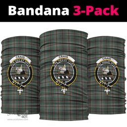 Scottish Craig Clan Family Crest Tartan Neck Gaiter, Tartan Bandana, Tartan Headband, Neck Warmer