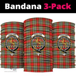 Scottish Chattan Clan Family Crest Tartan Neck Gaiter, Tartan Bandana, Tartan Headband, Neck Warmer