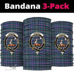 Scottish Cooper Clan Family Crest Tartan Neck Gaiter, Tartan Bandana, Tartan Headband, Neck Warmer