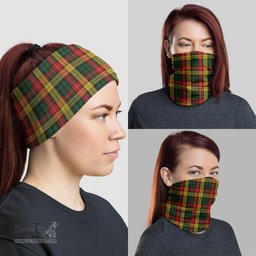 Scottish Buchanan Clan Tartan Neck Gaiter, Tartan Bandana, Tartan Headband, Neck Warmer