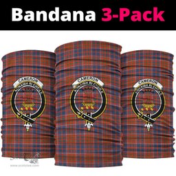 Scottish Cameron of Lochiel Ancient Clan Family Crest Tartan Neck Gaiter, Tartan Bandana, Tartan Headband, Neck Warmer