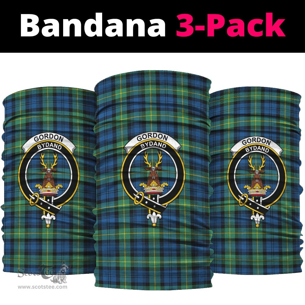 Scottish Gordon Ancient Clan Family Crest Tartan Neck Gaiter, Tartan Bandana, Tartan Headband, Neck Warmer