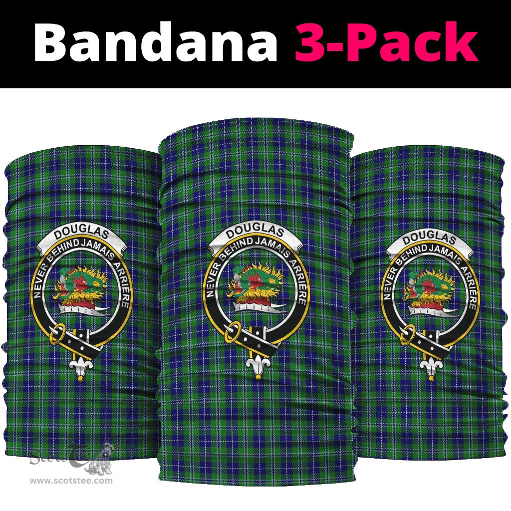 Scottish Douglas Clan Family Crest Tartan Neck Gaiter, Tartan Bandana, Tartan Headband, Neck Warmer