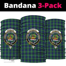 Scottish Douglas Clan Family Crest Tartan Neck Gaiter, Tartan Bandana, Tartan Headband, Neck Warmer