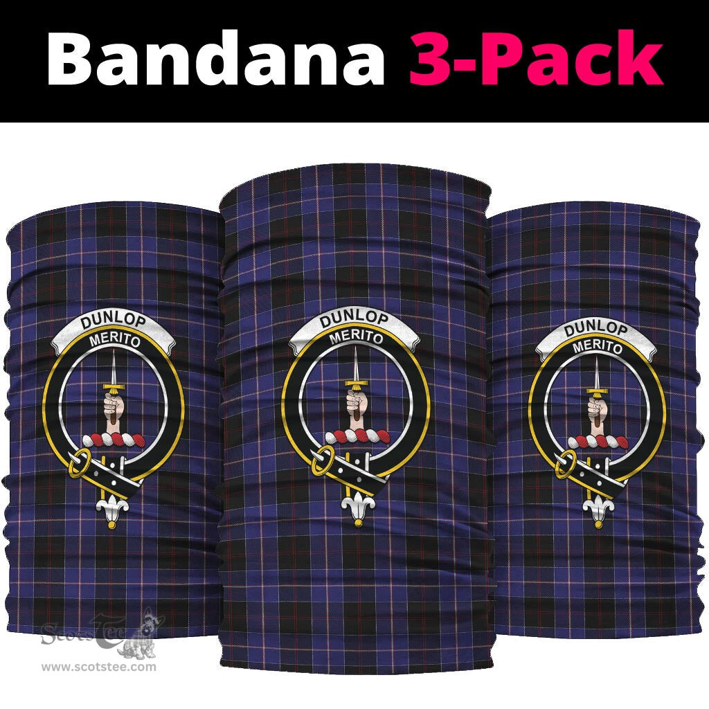 Scottish Dunlop Clan Family Crest Tartan Neck Gaiter, Tartan Bandana, Tartan Headband, Neck Warmer