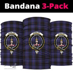 Scottish Dunlop Clan Family Crest Tartan Neck Gaiter, Tartan Bandana, Tartan Headband, Neck Warmer
