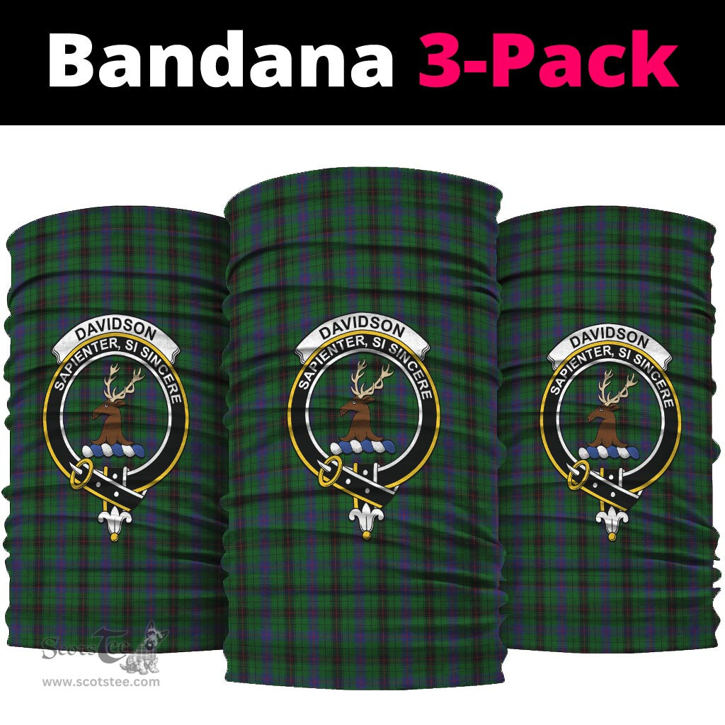 Scottish Davidson Clan Family Crest Tartan Neck Gaiter, Tartan Bandana, Tartan Headband, Neck Warmer