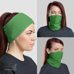 Scottish Currie Clan Tartan Neck Gaiter, Tartan Bandana, Tartan Headband, Neck Warmer