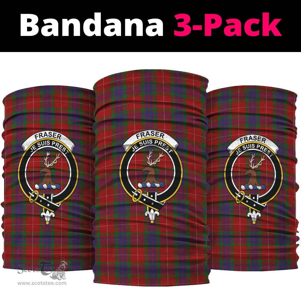 Scottish Fraser Clan Family Crest Tartan Neck Gaiter, Tartan Bandana, Tartan Headband, Neck Warmer