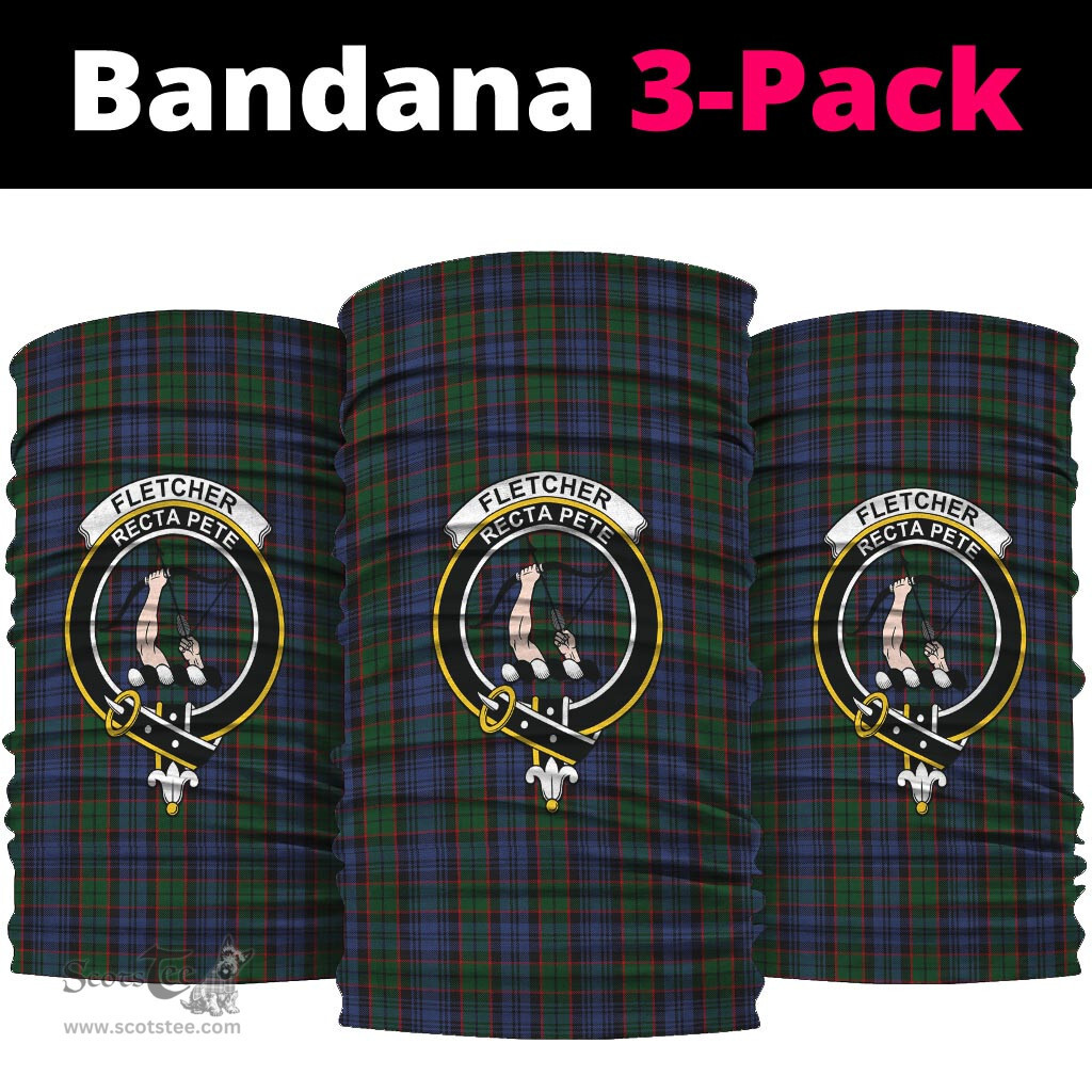 Scottish Fletcher Clan Family Crest Tartan Neck Gaiter, Tartan Bandana, Tartan Headband, Neck Warmer