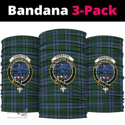Scottish Forsyth Clan Family Crest Tartan Neck Gaiter, Tartan Bandana, Tartan Headband, Neck Warmer