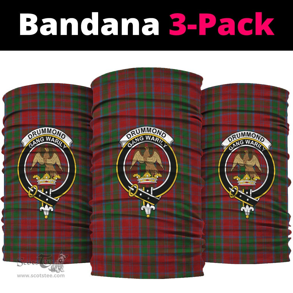 Scottish Drummond Clan Family Crest Tartan Neck Gaiter, Tartan Bandana, Tartan Headband, Neck Warmer