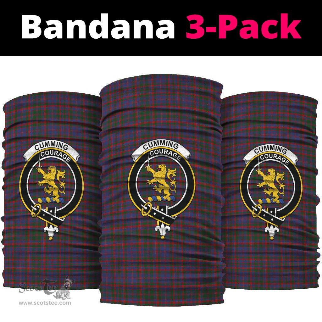 Scottish Cumming Clan Family Crest Tartan Neck Gaiter, Tartan Bandana, Tartan Headband, Neck Warmer