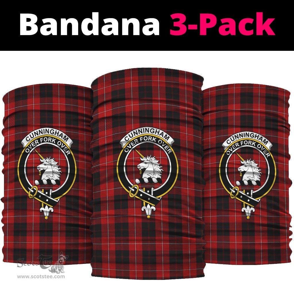 Scottish Cunningham Clan Family Crest Tartan Neck Gaiter, Tartan Bandana, Tartan Headband, Neck Warmer