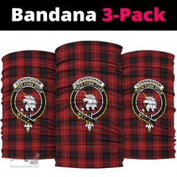 Scottish Cunningham Clan Family Crest Tartan Neck Gaiter, Tartan Bandana, Tartan Headband, Neck Warmer