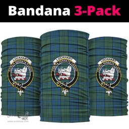 Scottish Lockhart Clan Family Crest Tartan Neck Gaiter, Tartan Bandana, Tartan Headband, Neck Warmer