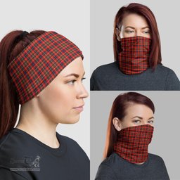 Scottish Innes Modern Clan Tartan Neck Gaiter, Tartan Bandana, Tartan Headband, Neck Warmer