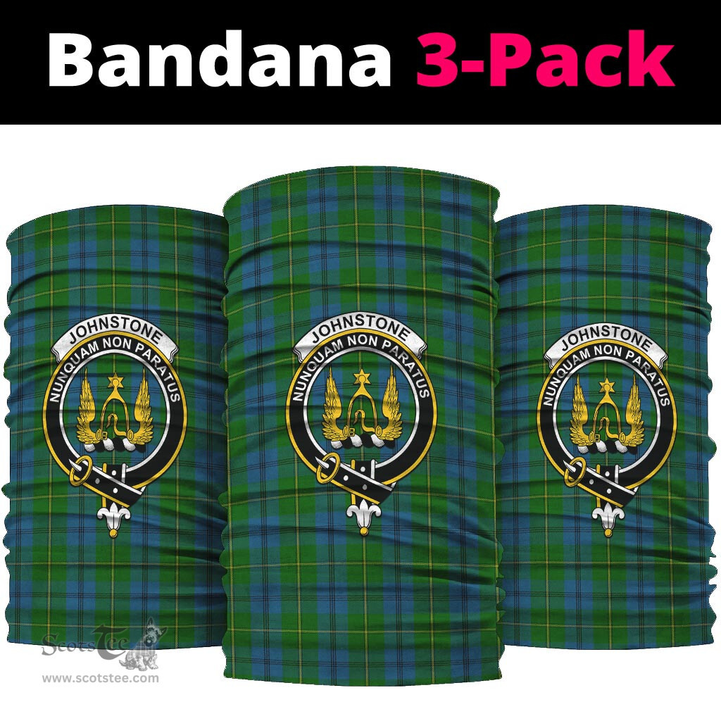 Scottish Johnstone-Johnston Clan Family Crest Tartan Neck Gaiter, Tartan Bandana, Tartan Headband, Neck Warmer