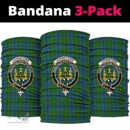 Scottish Johnstone-Johnston Clan Family Crest Tartan Neck Gaiter, Tartan Bandana, Tartan Headband, Neck Warmer