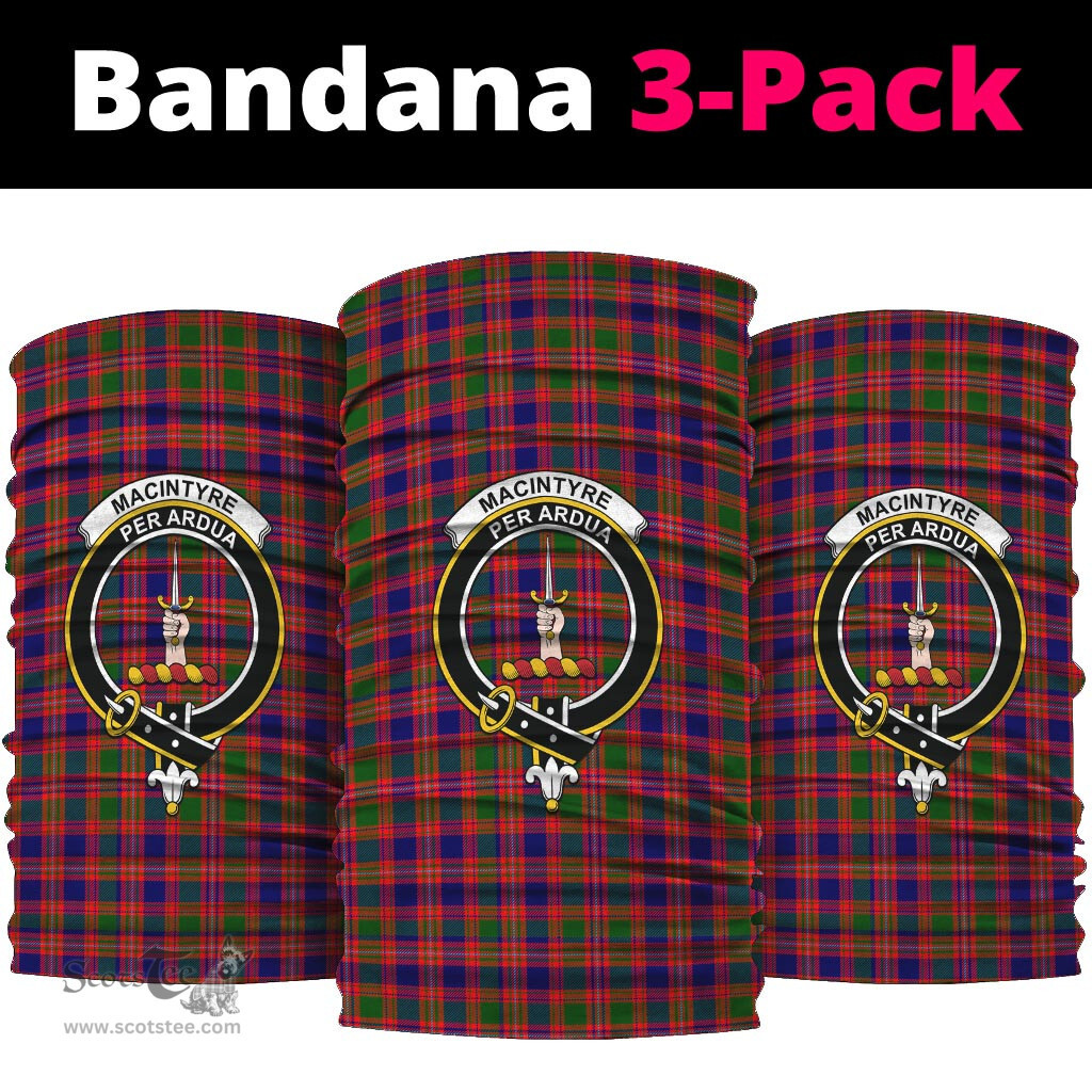 Scottish MacIntyre Modern Clan Family Crest Tartan Neck Gaiter, Tartan Bandana, Tartan Headband, Neck Warmer