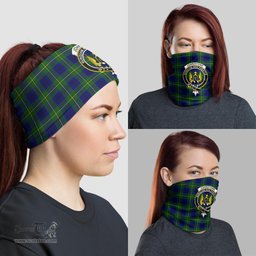 Scottish Johnstone-Johnston Modern Clan Family Crest Tartan Neck Gaiter, Tartan Bandana, Tartan Headband, Neck Warmer