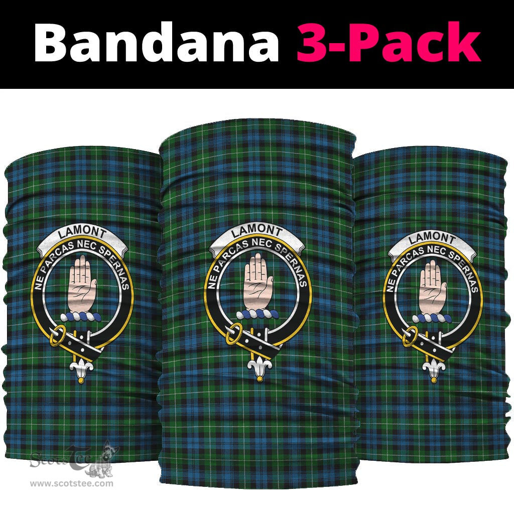Scottish Lamont Clan Family Crest Tartan Neck Gaiter, Tartan Bandana, Tartan Headband, Neck Warmer
