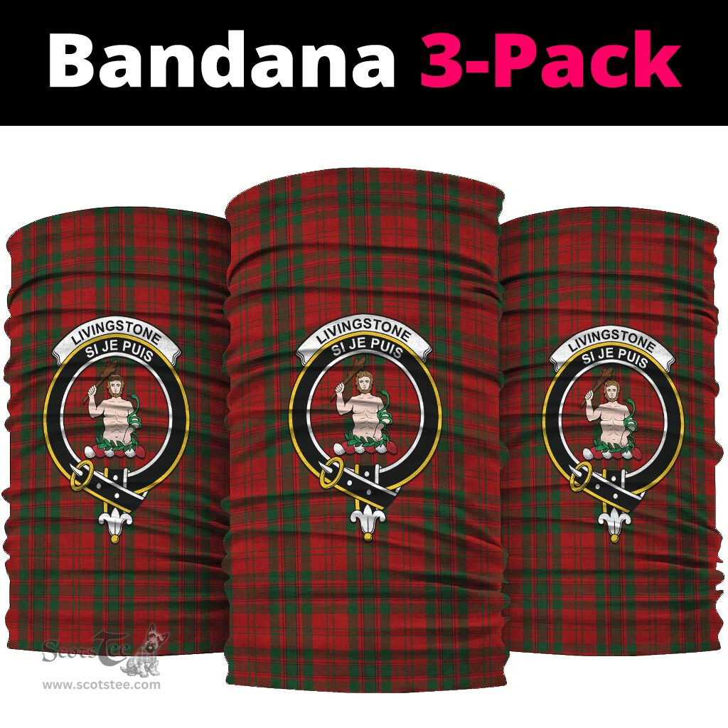 Scottish Livingston Clan Family Crest Tartan Neck Gaiter, Tartan Bandana, Tartan Headband, Neck Warmer