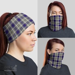 Scottish Livingston Dress Clan Tartan Neck Gaiter, Tartan Bandana, Tartan Headband, Neck Warmer