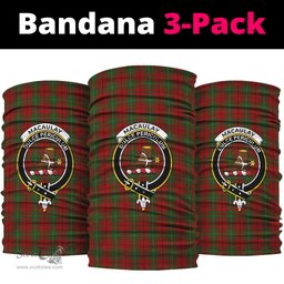 Scottish MacAulay Clan Family Crest Tartan Neck Gaiter, Tartan Bandana, Tartan Headband, Neck Warmer