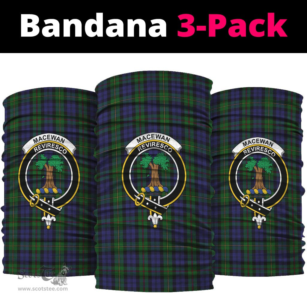 Scottish MacEwan Clan Family Crest Tartan Neck Gaiter, Tartan Bandana, Tartan Headband, Neck Warmer