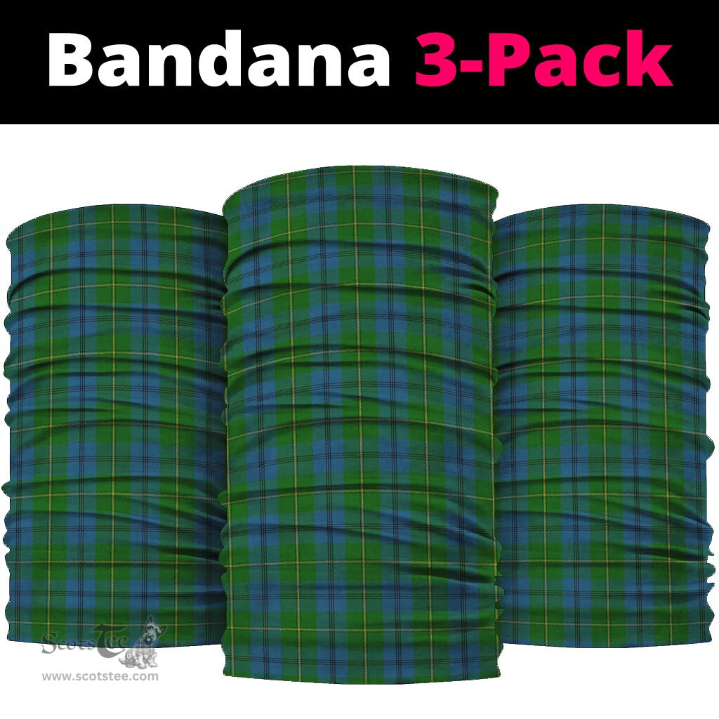 Scottish Johnstone-Johnston Clan Tartan Neck Gaiter, Tartan Bandana, Tartan Headband, Neck Warmer