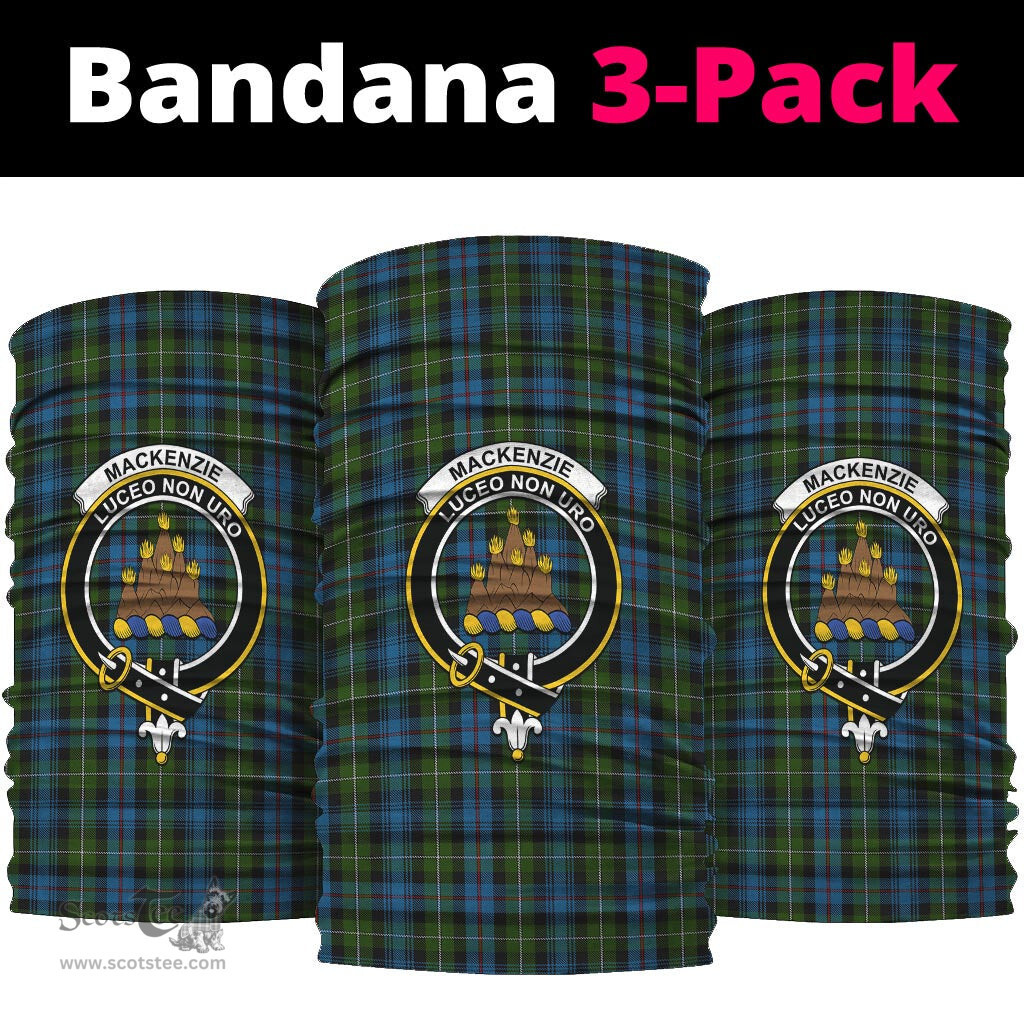 Scottish MacKenzie Clan Family Crest Tartan Neck Gaiter, Tartan Bandana, Tartan Headband, Neck Warmer