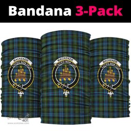 Scottish MacKenzie Clan Family Crest Tartan Neck Gaiter, Tartan Bandana, Tartan Headband, Neck Warmer