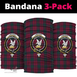 Scottish Lindsay Clan Family Crest Tartan Neck Gaiter, Tartan Bandana, Tartan Headband, Neck Warmer