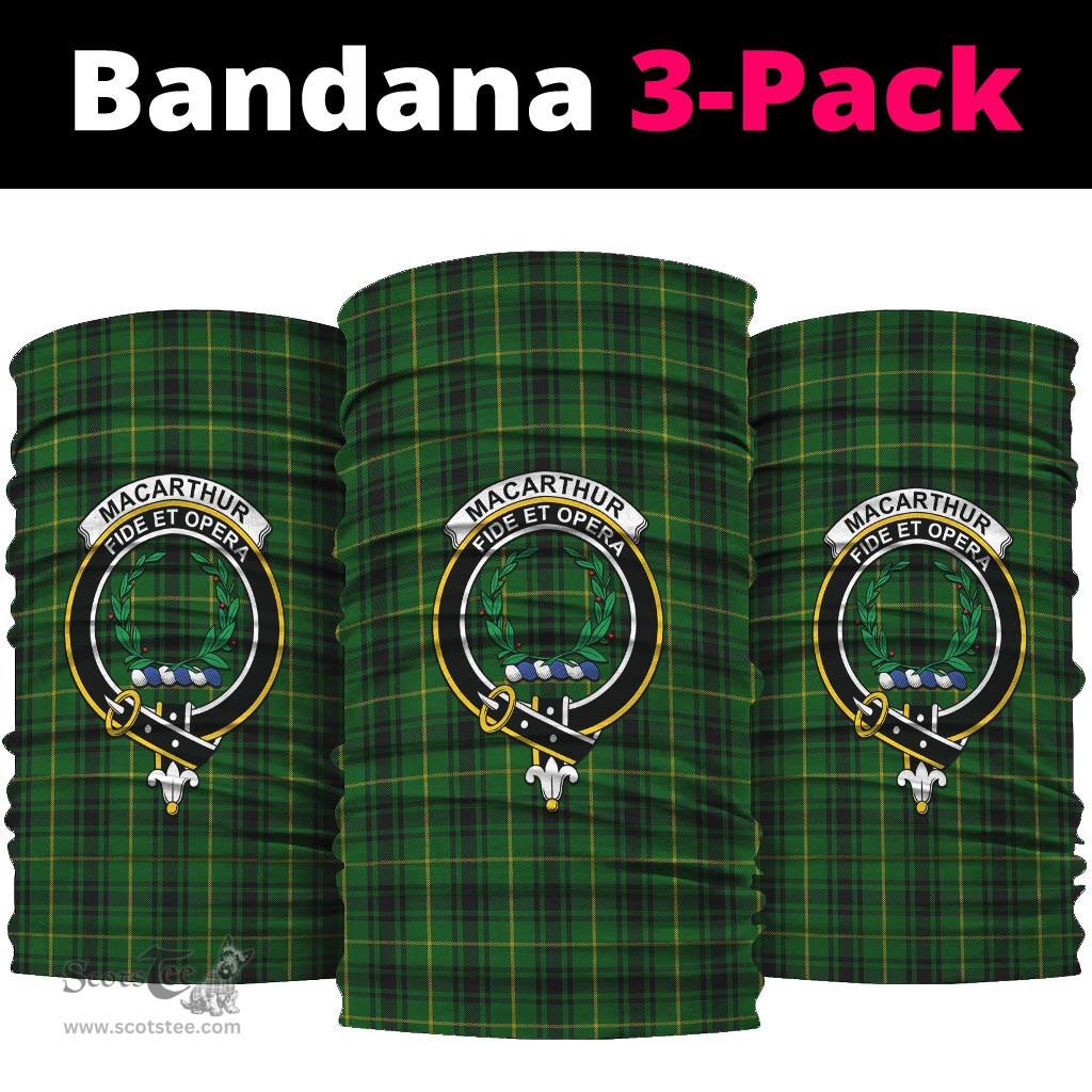 Scottish MacArthur Clan Family Crest Tartan Neck Gaiter, Tartan Bandana, Tartan Headband, Neck Warmer