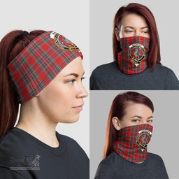 Scottish MacBean Clan Family Crest Tartan Neck Gaiter, Tartan Bandana, Tartan Headband, Neck Warmer