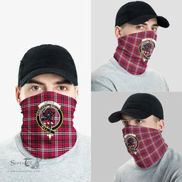 Scottish Little Clan Family Crest Tartan Neck Gaiter, Tartan Bandana, Tartan Headband, Neck Warmer