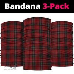 Scottish MacQueen Clan Tartan Neck Gaiter, Tartan Bandana, Tartan Headband, Neck Warmer