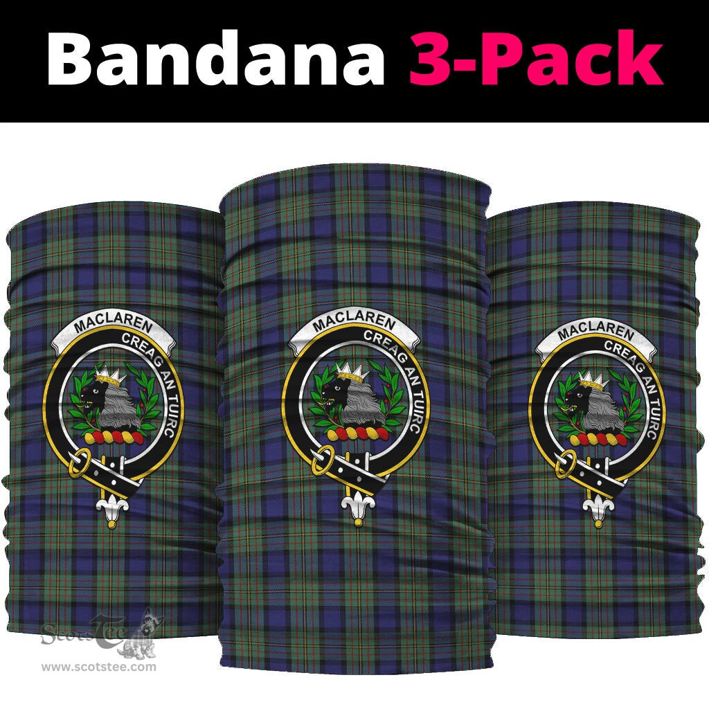 Scottish MacLaren Clan Family Crest Tartan Neck Gaiter, Tartan Bandana, Tartan Headband, Neck Warmer