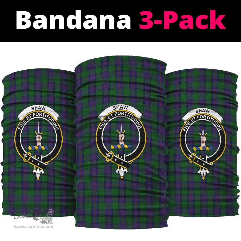 Scottish Shaw Clan Family Crest Tartan Neck Gaiter, Tartan Bandana, Tartan Headband, Neck Warmer