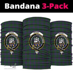 Scottish Wood Clan Family Crest Tartan Neck Gaiter, Tartan Bandana, Tartan Headband, Neck Warmer