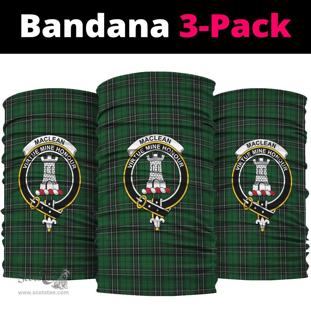 Scottish MacLean of Duart Hunting Clan Family Crest Tartan Neck Gaiter, Tartan Bandana, Tartan Headband, Neck Warmer