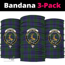 Scottish Strachan Clan Family Crest Tartan Neck Gaiter, Tartan Bandana, Tartan Headband, Neck Warmer