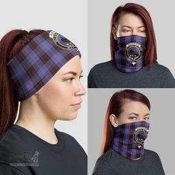 Scottish Rutherford Clan Family Crest Tartan Neck Gaiter, Tartan Bandana, Tartan Headband, Neck Warmer