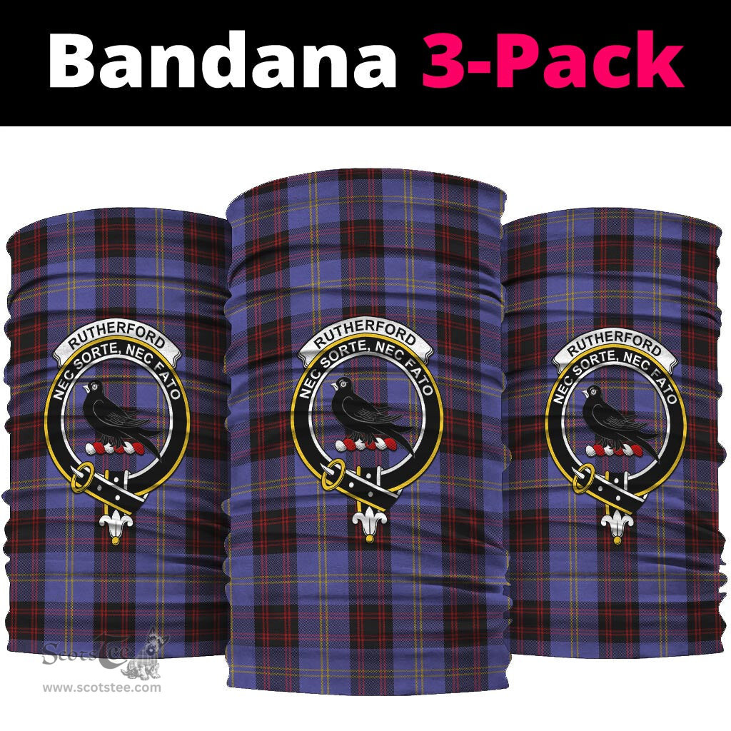 Scottish Rutherford Clan Family Crest Tartan Neck Gaiter, Tartan Bandana, Tartan Headband, Neck Warmer