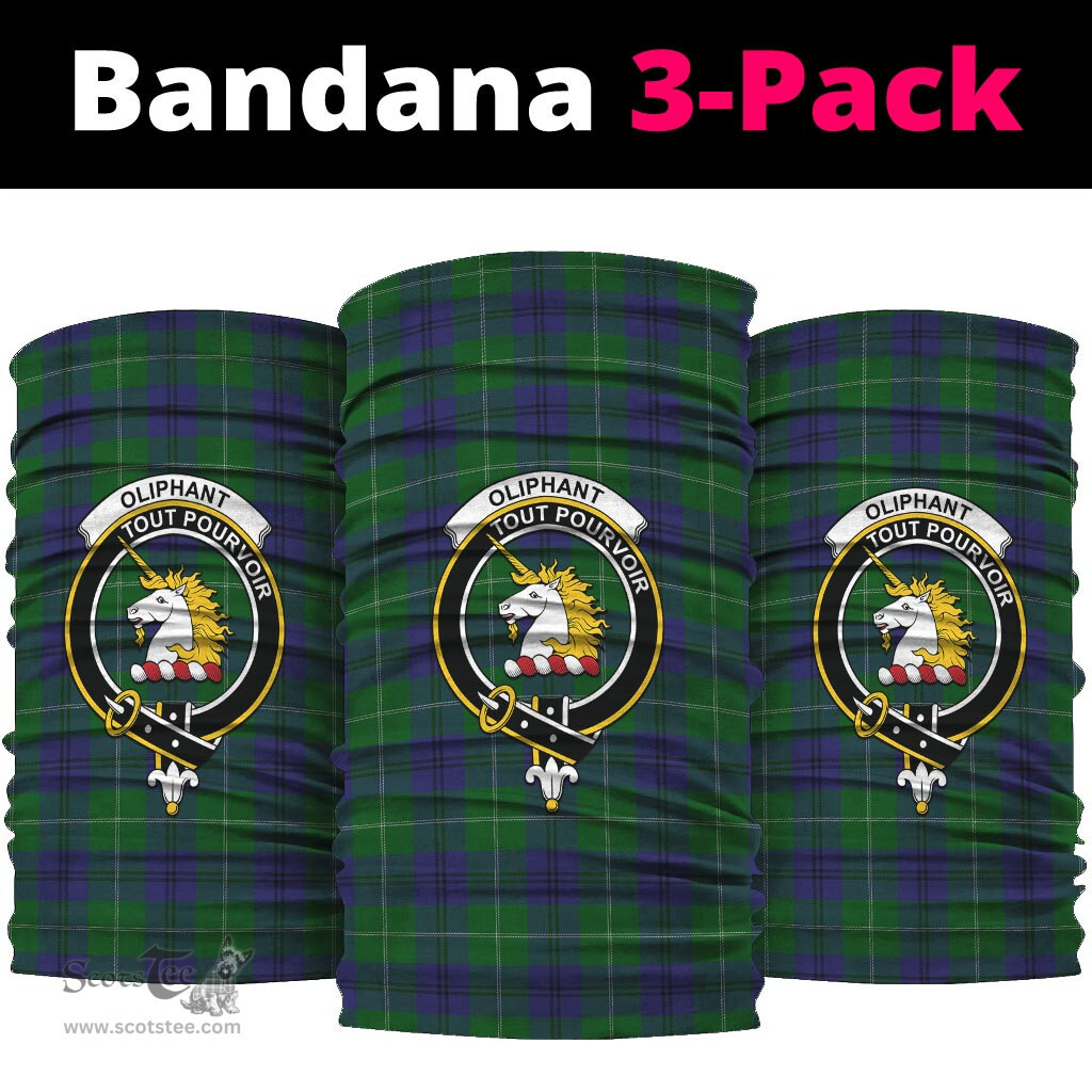 Scottish Oliphant Clan Family Crest Tartan Neck Gaiter, Tartan Bandana, Tartan Headband, Neck Warmer