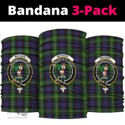 Scottish Watson Clan Family Crest Tartan Neck Gaiter, Tartan Bandana, Tartan Headband, Neck Warmer