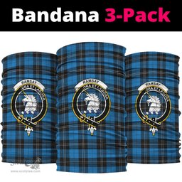 Scottish Ramsay Blue Ancient Clan Family Crest Tartan Neck Gaiter, Tartan Bandana, Tartan Headband, Neck Warmer
